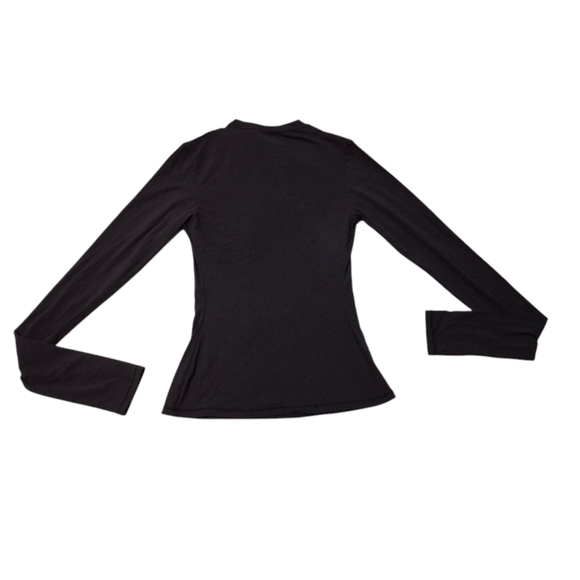SKIMS FITS EVERYBODY LONG SLEEVE TSHIRT Top Shirt Onyx Black XSmall NWT - Picture 4 of 6